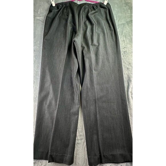 Jones Studio Separates Classic Fit Pants Women's Size 16W Charcoal Poly Elastic - Picture 2 of 13